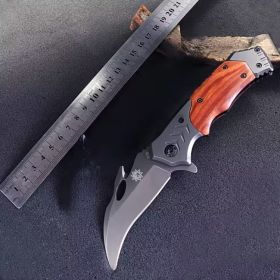 Claw Folding Knife Portable Outdoor Knife (Option: 200MM-Wood)