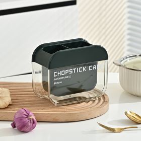 High Aesthetic Chopsticks Drain Storage Rack (Option: Dark Green)