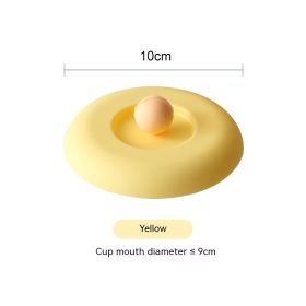 Dust-proof Leak-proof Food Grade Cartoon Creative Silicone Cup Lid (Color: yellow)