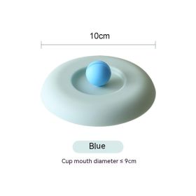 Dust-proof Leak-proof Food Grade Cartoon Creative Silicone Cup Lid (Color: Blue)